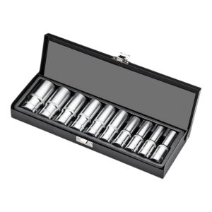 Комплект вложки 1/2" удължени, дванадесетостен, 10 части, Retta