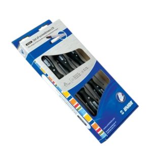 Комплект плоски и кръстати отвертки CR, Unior