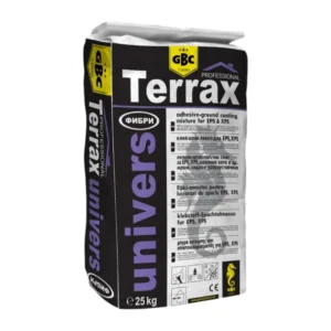 GBC Terrax Univers Gray – Сива лепило-шпакловъчна циментова смес с фибри за ETICS